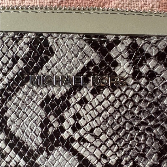 Michael Kors Black and Gray Snake Print Crossbody Bag - Picture 4 of 8